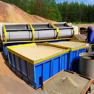 Барабанные грохоты (троммели): просеивание мелкой органики и песка на начальном этапе сортировки мусора