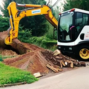 Утилизация массивных старых пней и корней после раскорчевки дачного участка: промышленные измельчители древесины (шредеры)